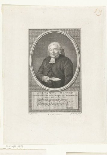 Portrait of the minister Adrianus Mandt