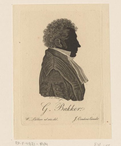 Silhouette Portrait of G. Bakker