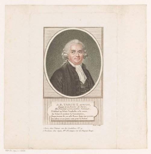 Portrait of Guy-Jean-Baptiste Target in an Oval