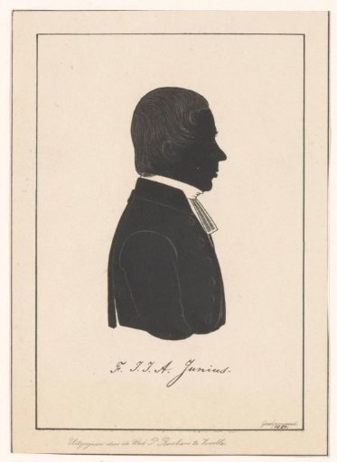 Silhouette portrait of Franciscus Johannes Jacobus Albertus Junius