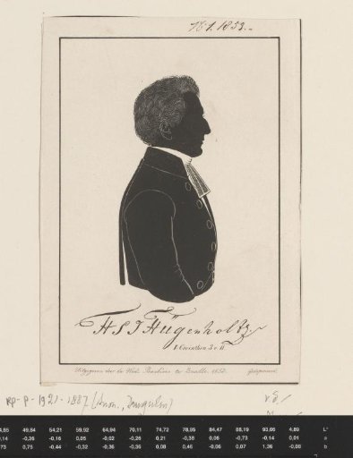 Silhouette portrait of Henricus Stephanus Johannes Hugenholtz