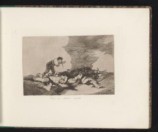 Man Vomits over a Group of Corpses