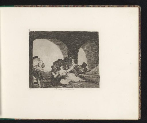 Soldiers in a Dark Room with an Anxious Woman
