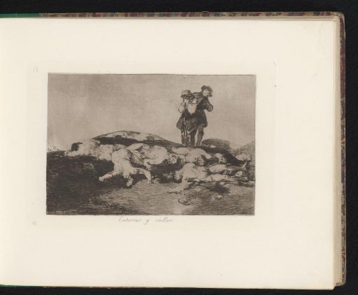 Man and Weeping Woman by the Naked Bodies of the Fallen on the Battlefield