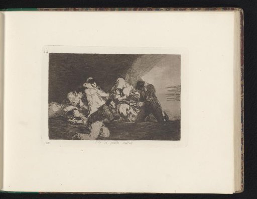 Kneeling persons begging for their lives before a firing squad