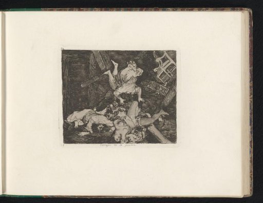 Bodies in a ruin with destroyed furniture