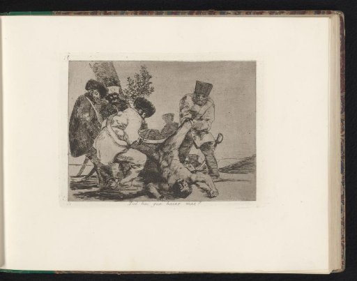 Soldiers mutilating the naked body of a fallen man