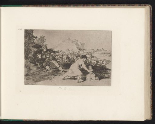 Group of figures in panic