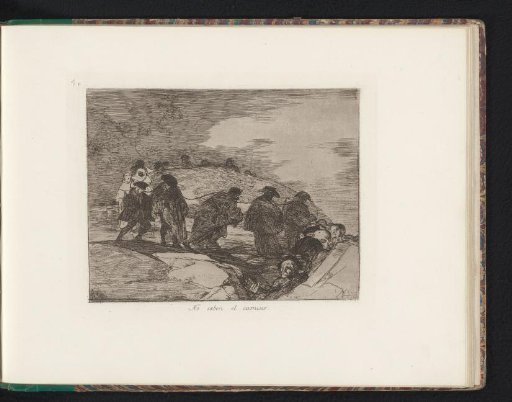 Procession of figures chained by the neck
