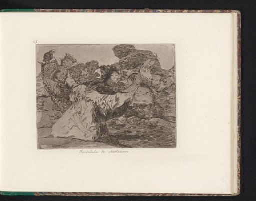 Priest with a bird's head surrounded by half-human figures