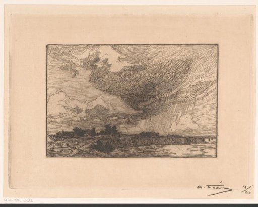 Coastline with Passing Rain Shower