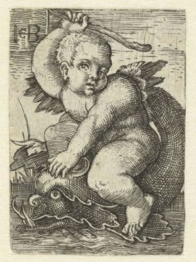 Putto on a Dolphin