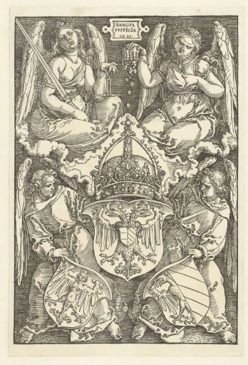 Allegory with the Imperial Coat of Arms and Two Coats of Arms of the City of Nuremberg