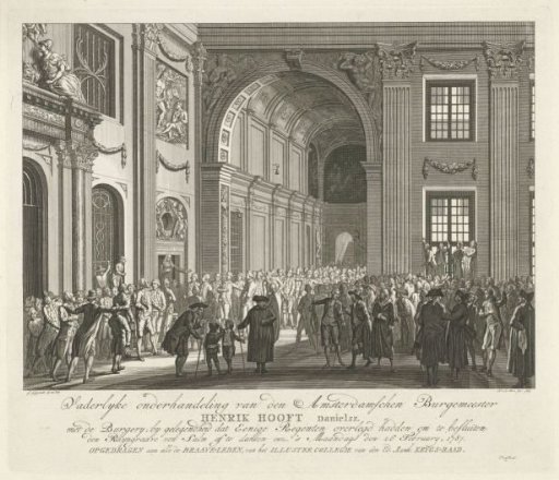 Burgomaster Hendrik Danielsz. Hooft negotiating with the burghers