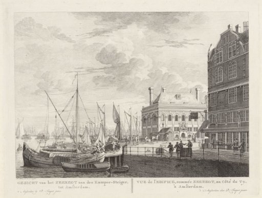 View of the building Het Zeerecht at the Kampersteiger in Amsterdam