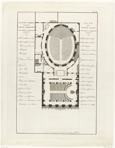 Floor plan of the second floor of the Felix Meritis building in Amsterdam