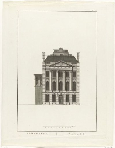 Front facade of the Felix Meritis building in Amsterdam