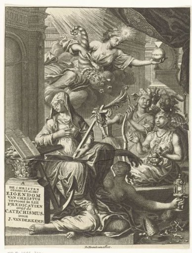 Allegory with female personifications of, among others, truth and possibly virtues and vices