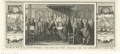 King Charles II of England addresses the members of the States-General, 1660