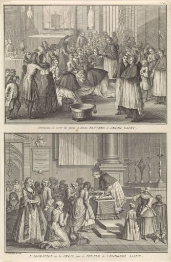 Foot washing on Maundy Thursday and the adoration of the cross on Good Friday