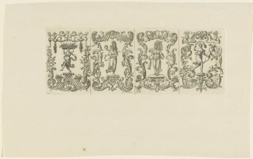 Flora, Ceres, Flora and Diana in ornamental frames