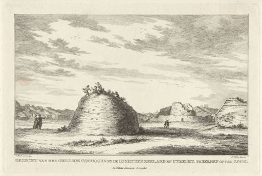 View of the fortifications Coehoorn, Zeeland and Utrecht in Bergen op Zoom