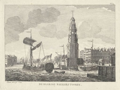 View of the Haringpakkerstoren in Amsterdam