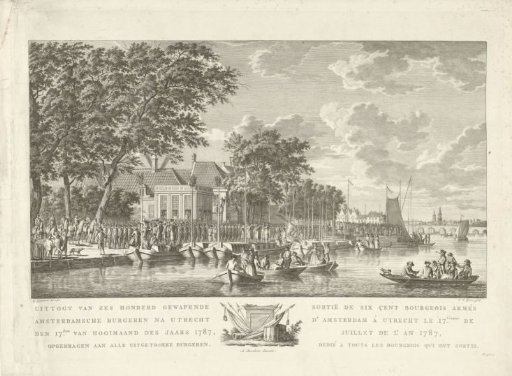 Departure of 600 armed Amsterdam citizens to Utrecht, 17 July 1787