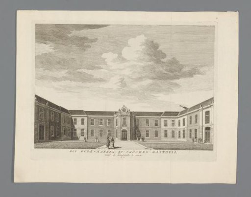 View of the Oudemannenhuis in Amsterdam, looking south