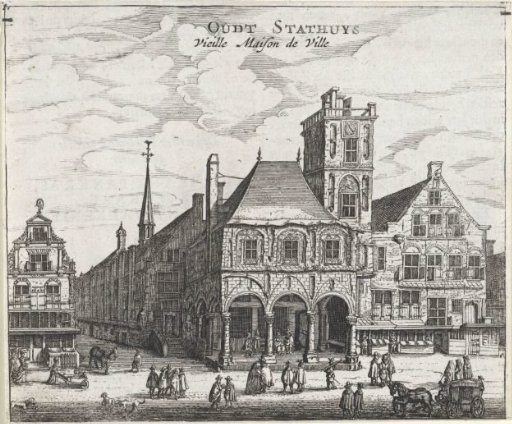 View of the Old Town Hall in Amsterdam