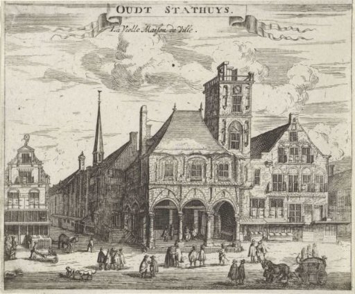 View of the Old Town Hall in Amsterdam