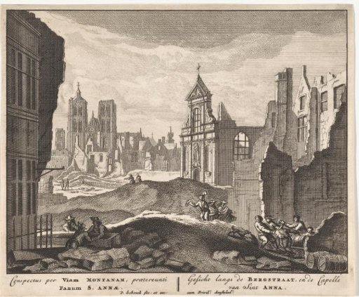 Ruins in the Bergstraat, Brussels, 1695