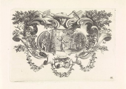 Nicolas Boileau-Despréaux in a garden