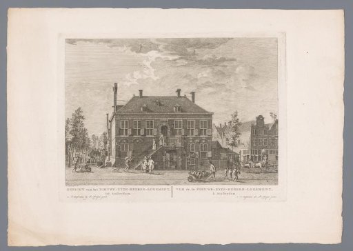 View of the Nieuwezijds Heerenlogement in Amsterdam