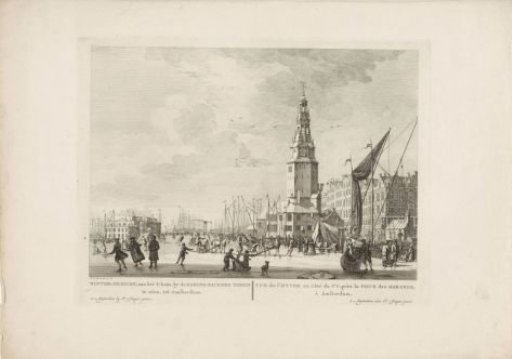 Winter view near the Haringpakkerstoren in Amsterdam
