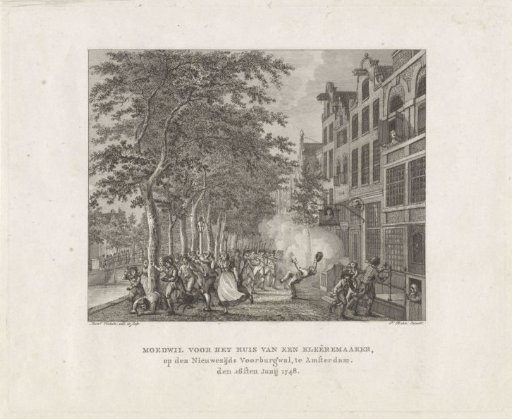 Riot Outside the House of a Tailor in Amsterdam, 1747
