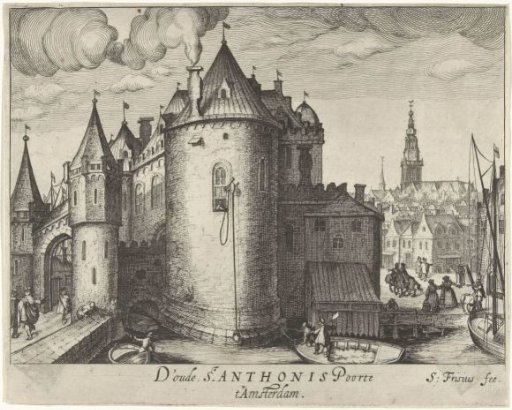 View of the First St. Anthony's Gate in Amsterdam