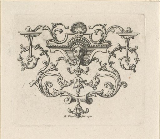 Ornament with a Female Face and Shell