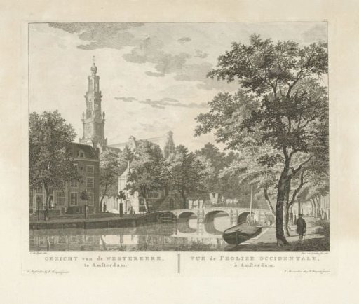 View of the Westerkerk and Westerhal, seen from the Keizersgracht