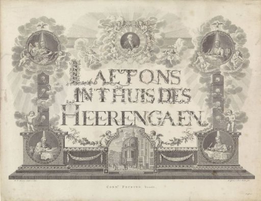 Allegory on the New Lutheran Church with portrait of Martin Luther and four evangelists