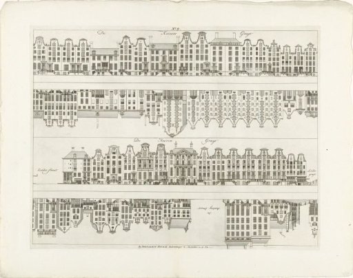 Facades of House Rows on the Keizersgracht and the Herengracht to the Beulingstraat
