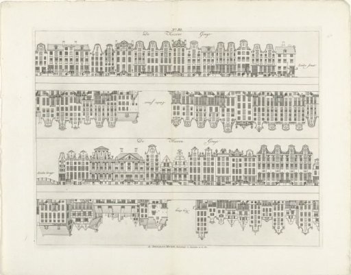 Facades of House Rows on the Keizersgracht to the Leidsestraat and on the Herengracht to the Heisteeg