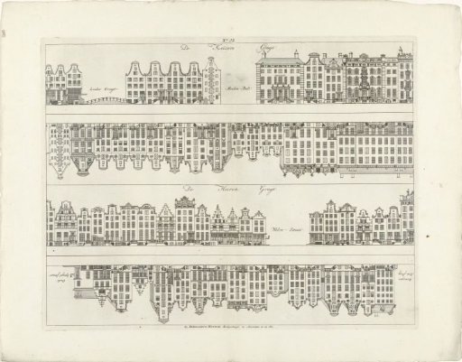 Facades of House Rows on the Keizersgracht from the Leidsegracht to the Molenpad and on the Herengracht from the Wolvenstraat to the Oude Spiegelstraat and the Romeinsarmsteeg