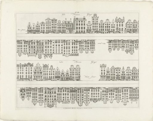 Facades of House Rows on the Keizersgracht from the Runstraat to the Wolvenstraat and on the Herengracht to the Hartenstraat