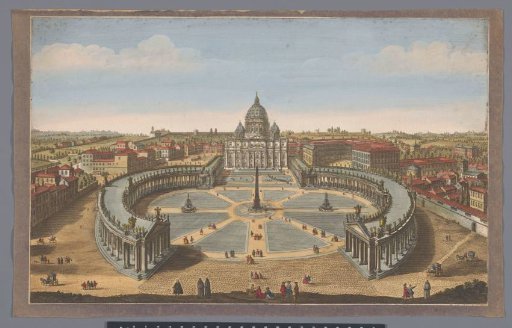 View of St. Peter's Square and St. Peter's Basilica in Vatican City