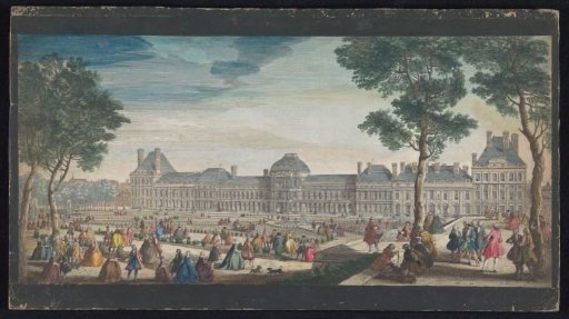 View of the Palais des Tuileries in Paris, Seen from the Jardin des Tuileries