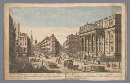 View of the Mansion House in London