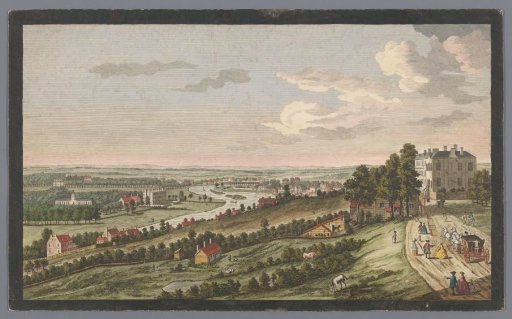 View of a River with Ships and Boats on the Water by Moonlight