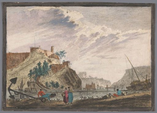 View of a Harbour with Rocks