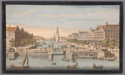 View of the Oudeschans in Amsterdam Seen from the IJ